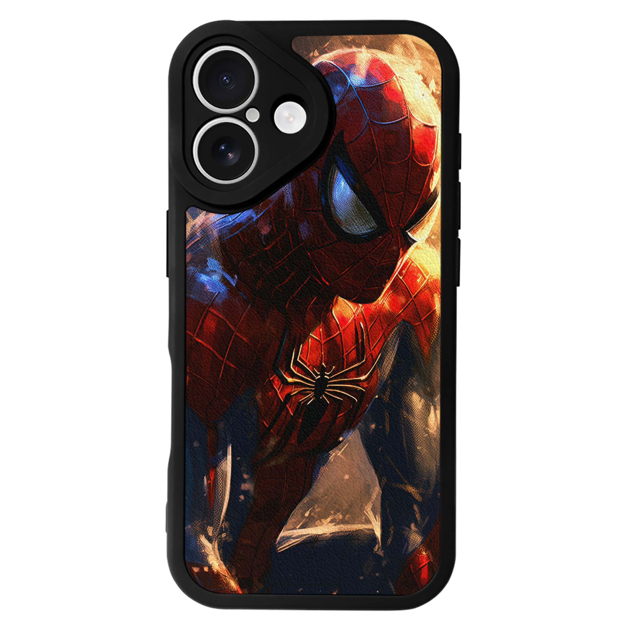 （画像用） Spider Man スパイダーマン 【iPhone 16シリーズ対応】シリコンスマホケース（レザー調） 材質：シリコン